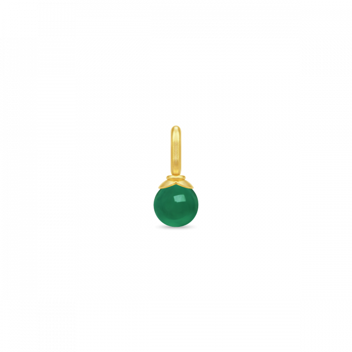 BERRY vedhæng med grøn krystal, lille