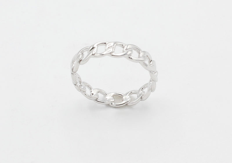 Panser designet sølv ring