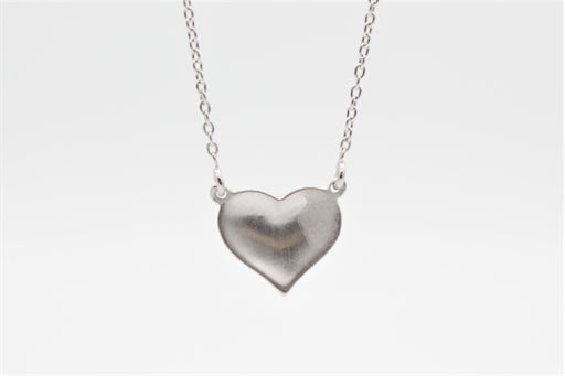 Valentine halskæde, sølv, buet
