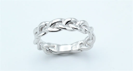 Braid ring, sølv