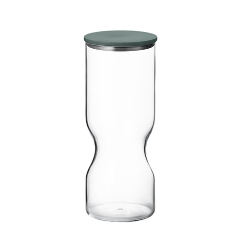 Alfredo opbevaringsglas large 1,5 l med grønt låg