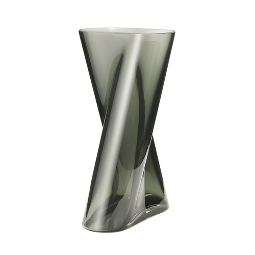 LITUUS vase, røgfarvet glas, stor