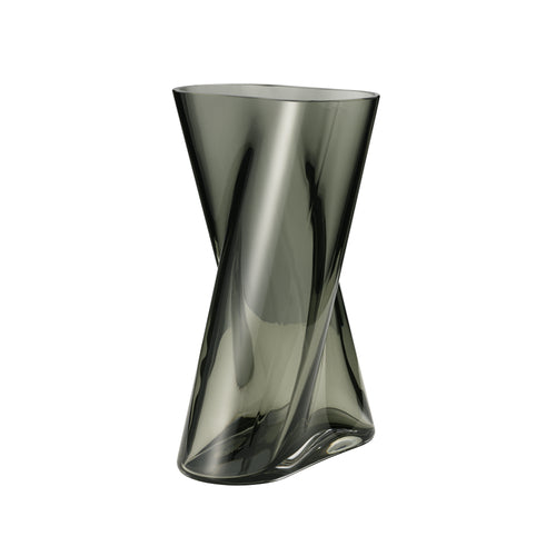 LITUUS vase, røgfarvet glas, medium