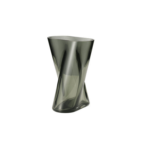 LITUUS vase, røgfarvet glas, lille