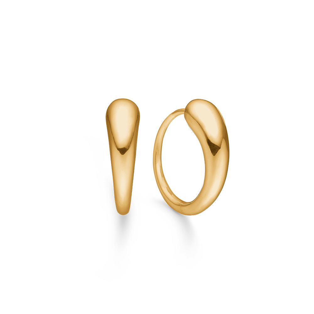 DROP creoler, 14 kt. rødguld