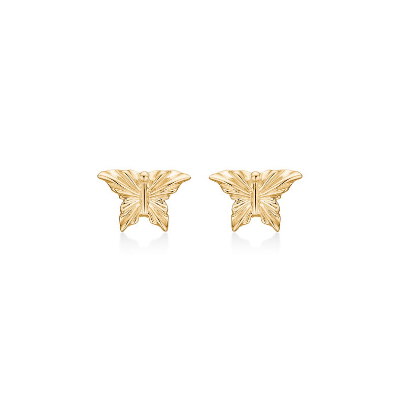 Monarch ørestikker, 14 kt. rødguld