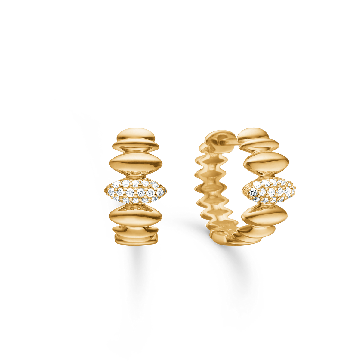 ORIELLE creoler, 14 kt. rødguld