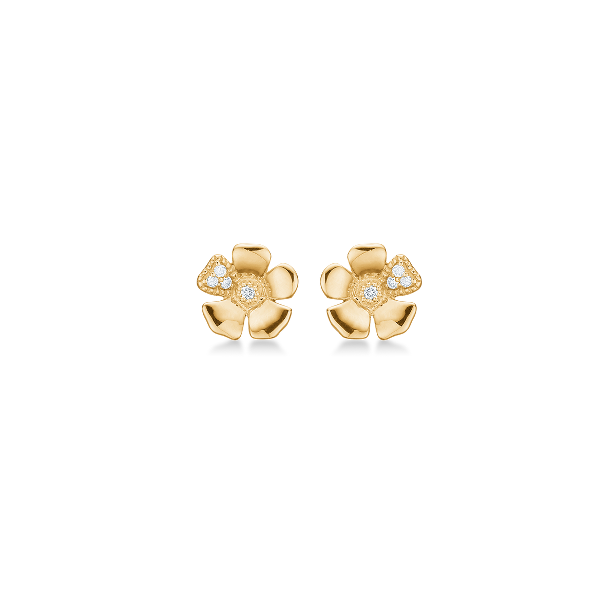 FLEUR ørestikker, 14 kt. rødguld