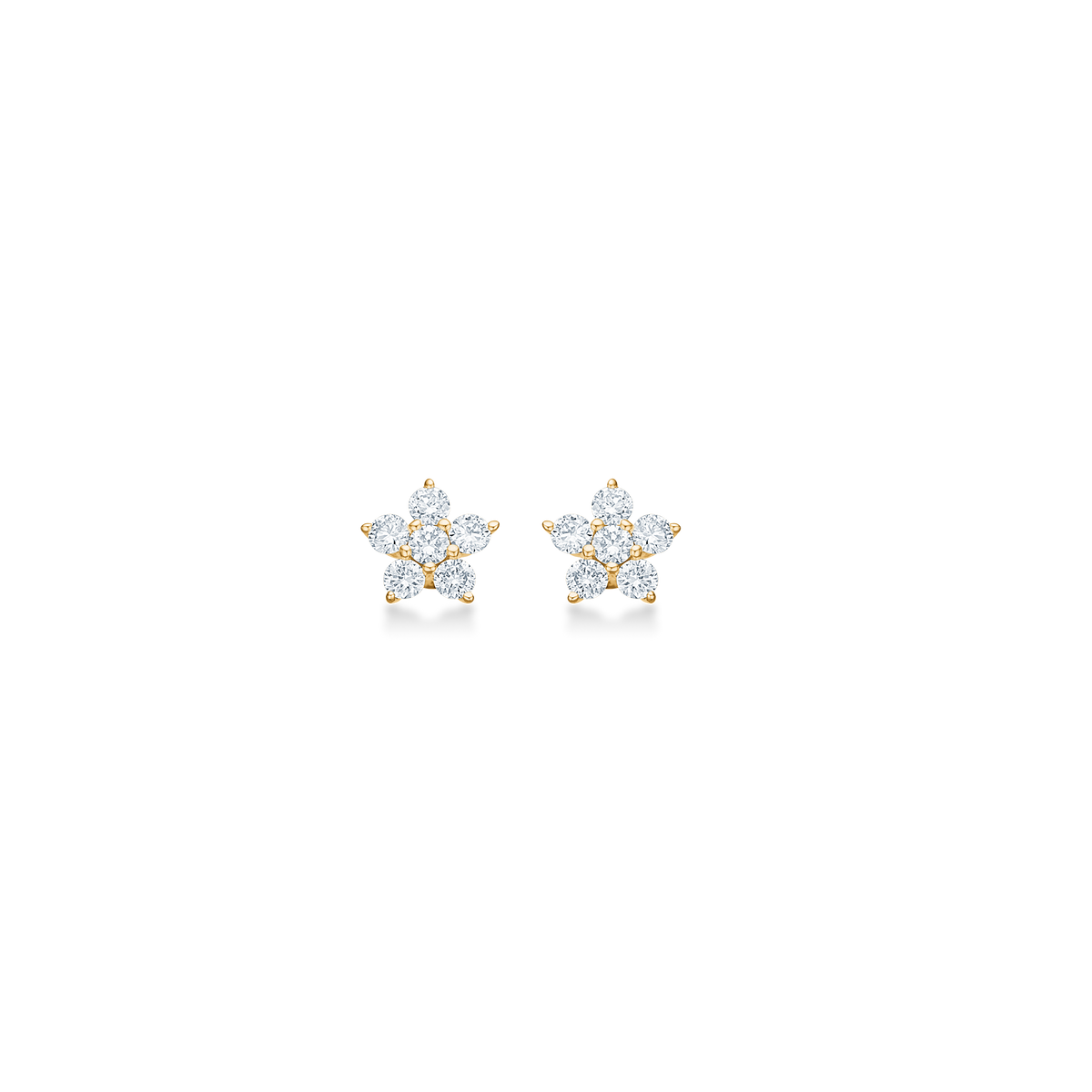 CÉLESTE ørestikker, 14 kt. rødguld m/0,14 ct.
