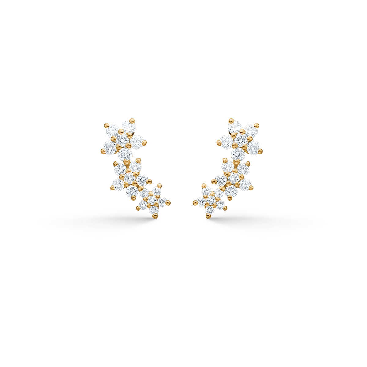 CÉLESTE ørestikker, 14 kt. rødguld m/0,42 ct.