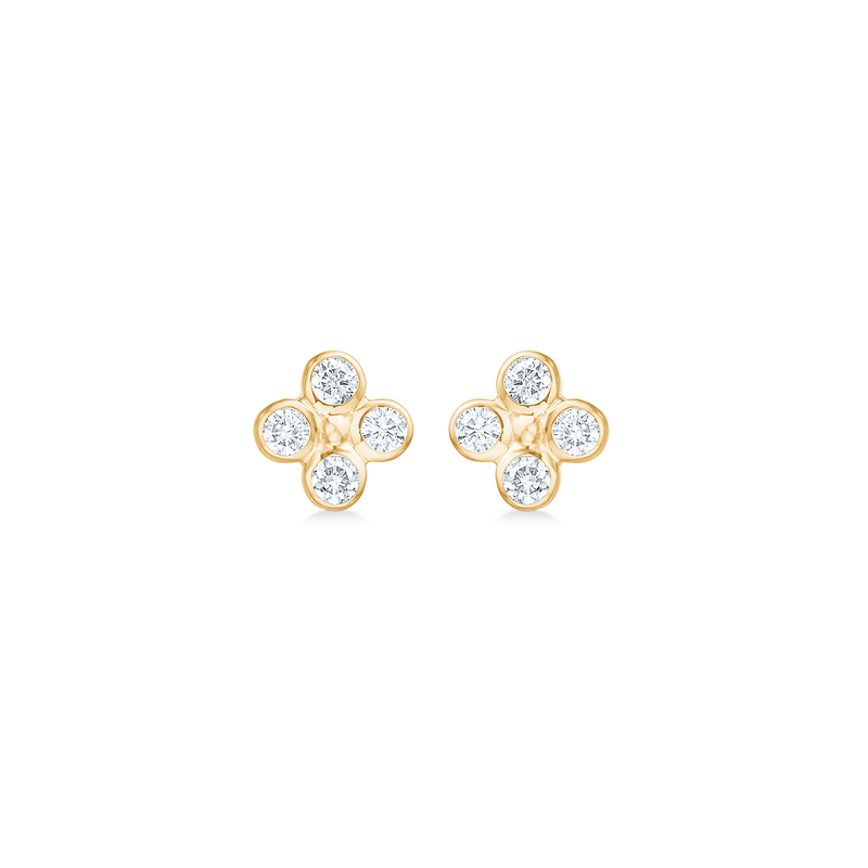 Sophia's Bloom ørestikker, small, 14 kt. rødguld