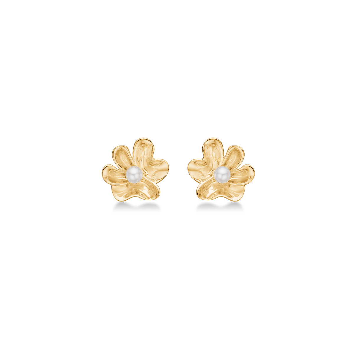 PEARLILY ørestikker, 14 kt. rødguld