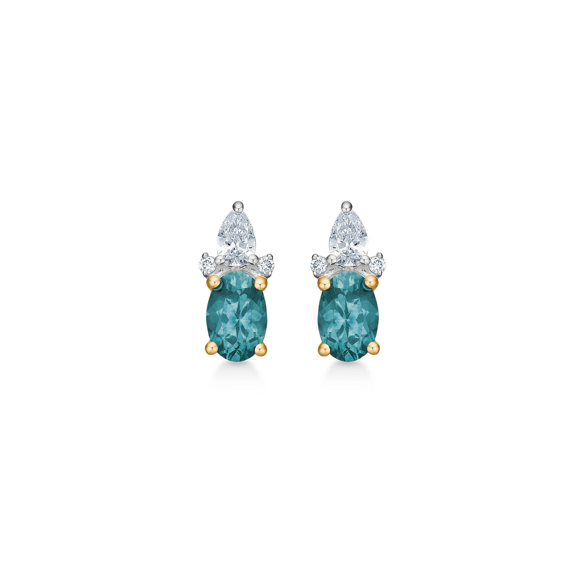 SAPPHIRE WHISPER ørestikker, 14 kt. rødguld