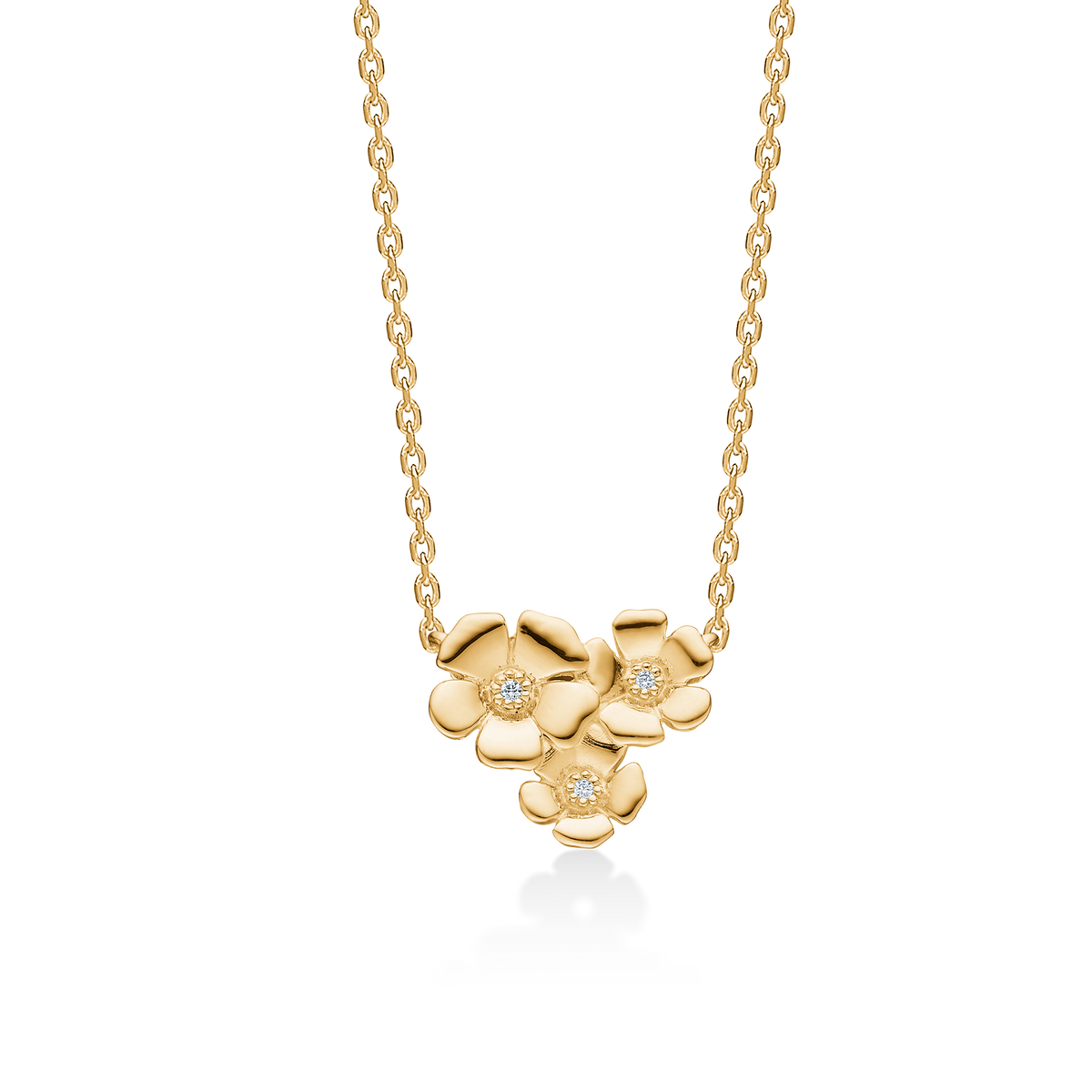 FLEUR halskæde, 14 kt. rødguld
