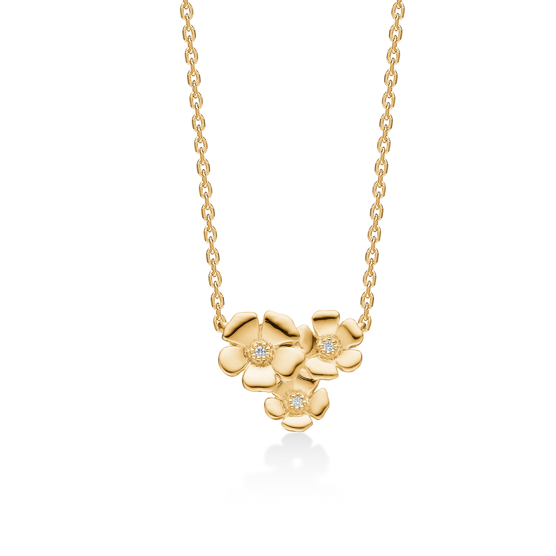 FLEUR halskæde, 14 kt. rødguld