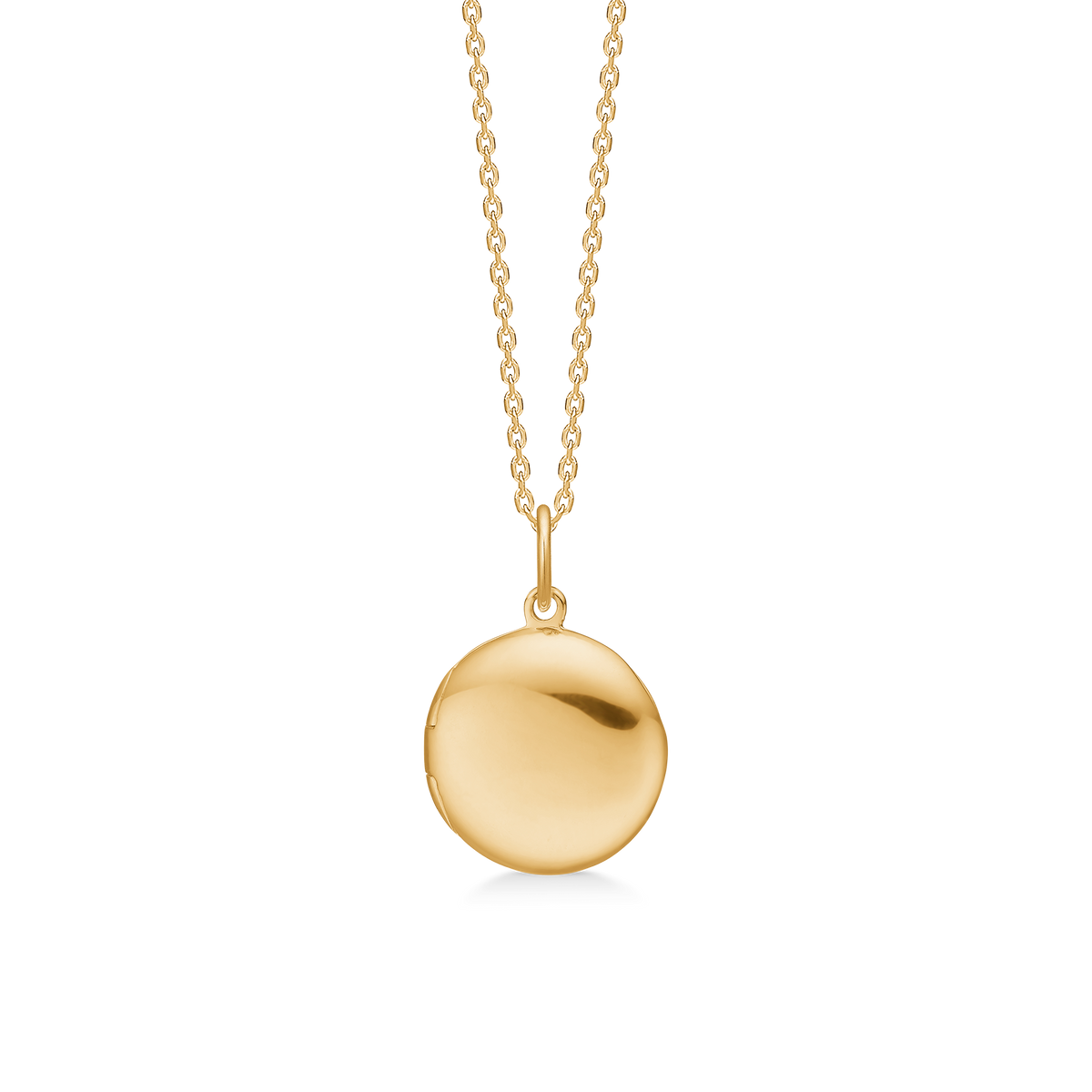 MEMORIES medaljon vedhæng, rund, 14 kt. rødguld