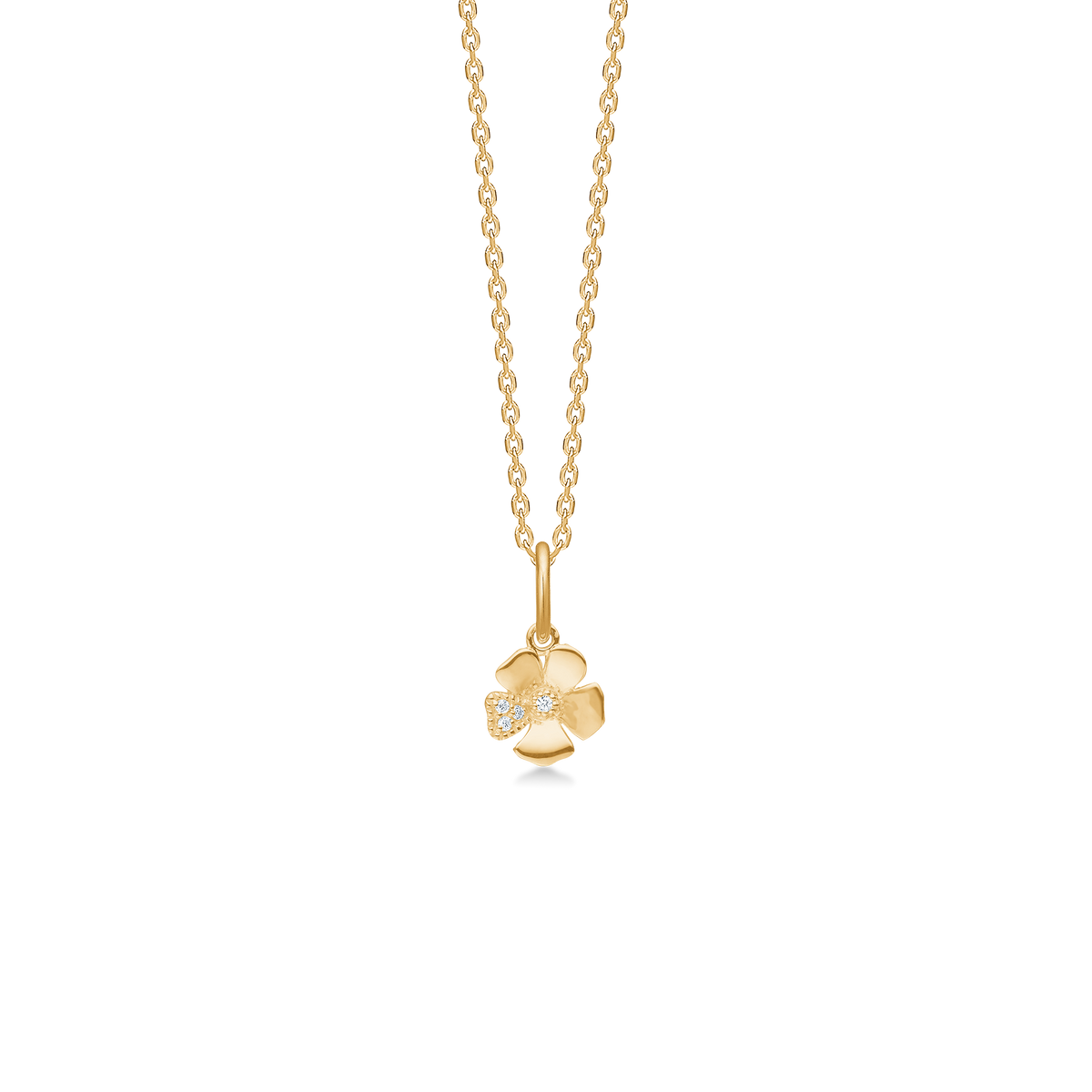 FLEUR vedhæng, 14 kt. rødguld med 0,014 ct.