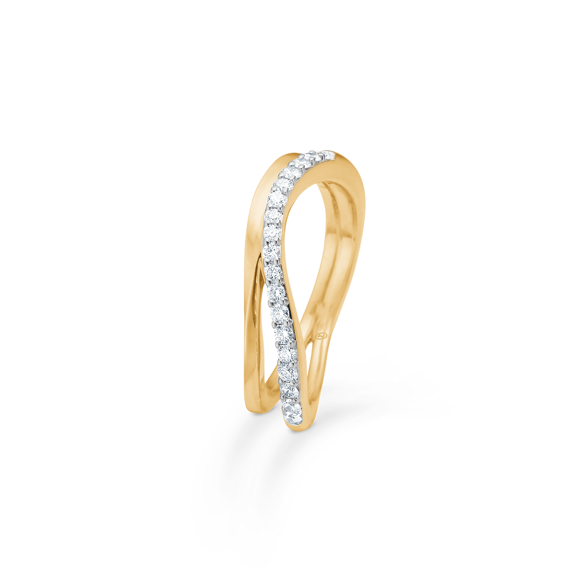 STARLINE ring, 14 kt. rødguld