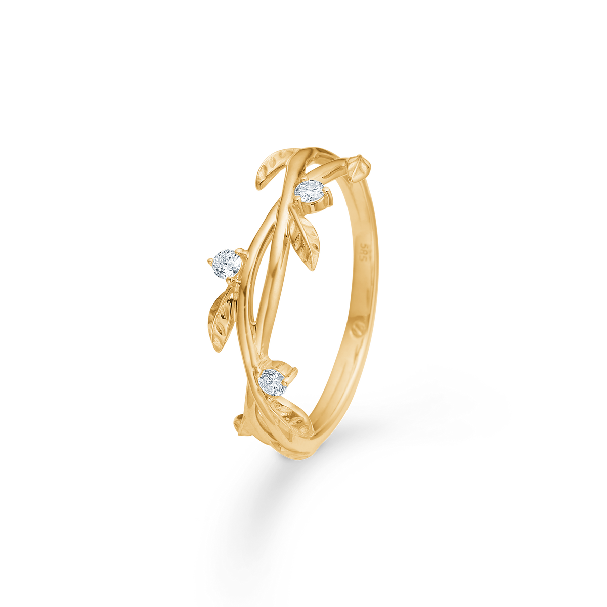 AURA ring, 14 kt. rødguld