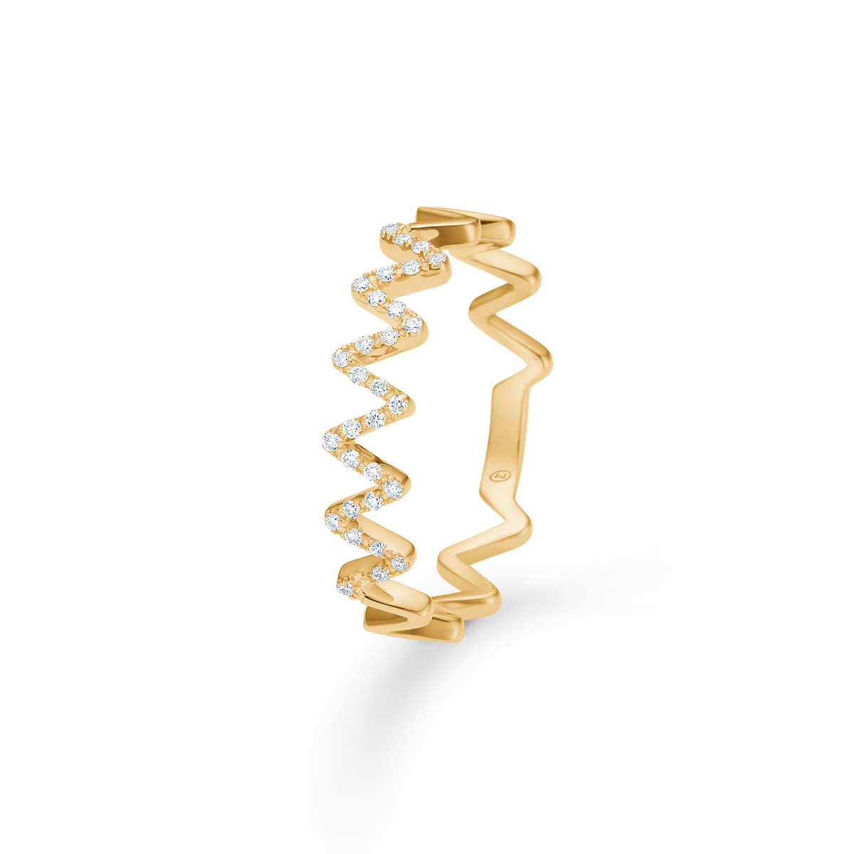 VIANNA ring, 14 kt. rødguld med brillanter