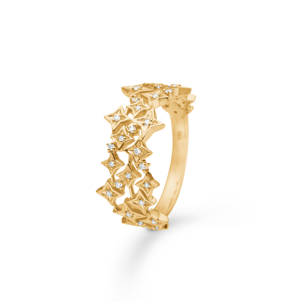 VESPER ring, 14 kt. rødguld med 0,12 ct.