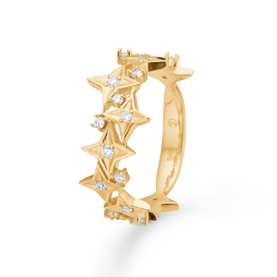 VESPER ring, 14 kt. rødguld med 0,20 ct.
