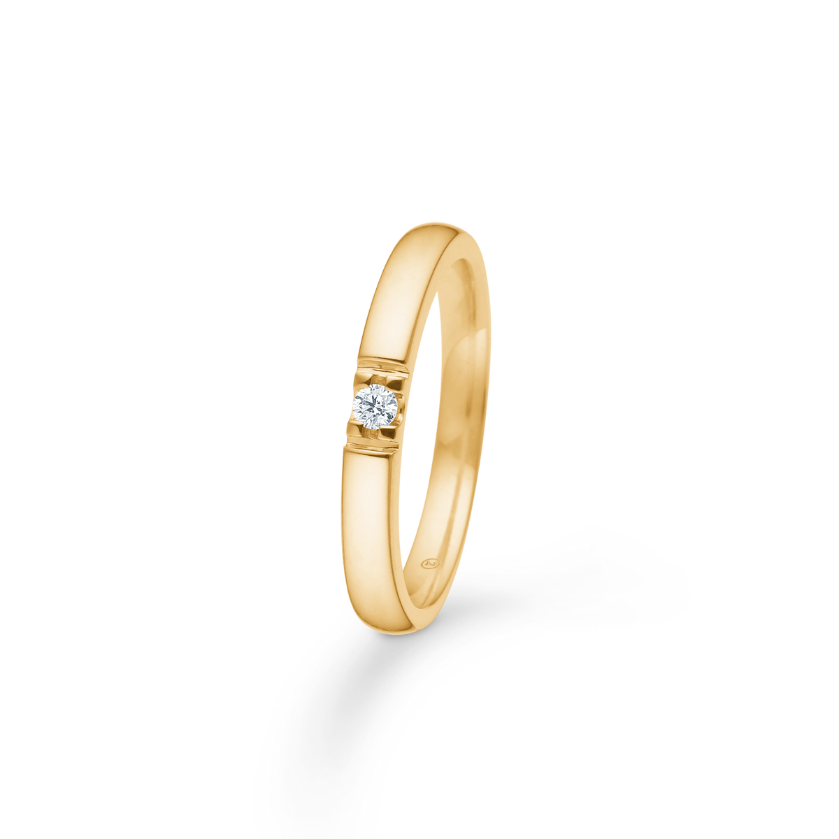 OPHELIA ring, 14 kt. rødguld med 1 x 0,04 ct.