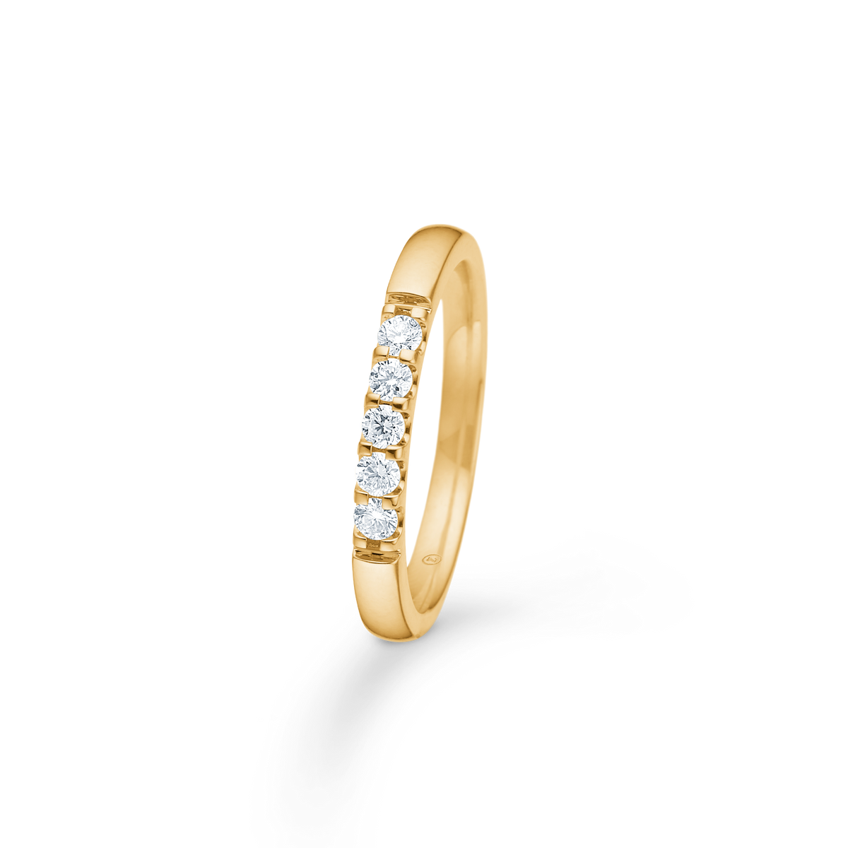 OPHELIA ring, 14 kt. rødguld med 5 x 0,04 ct.