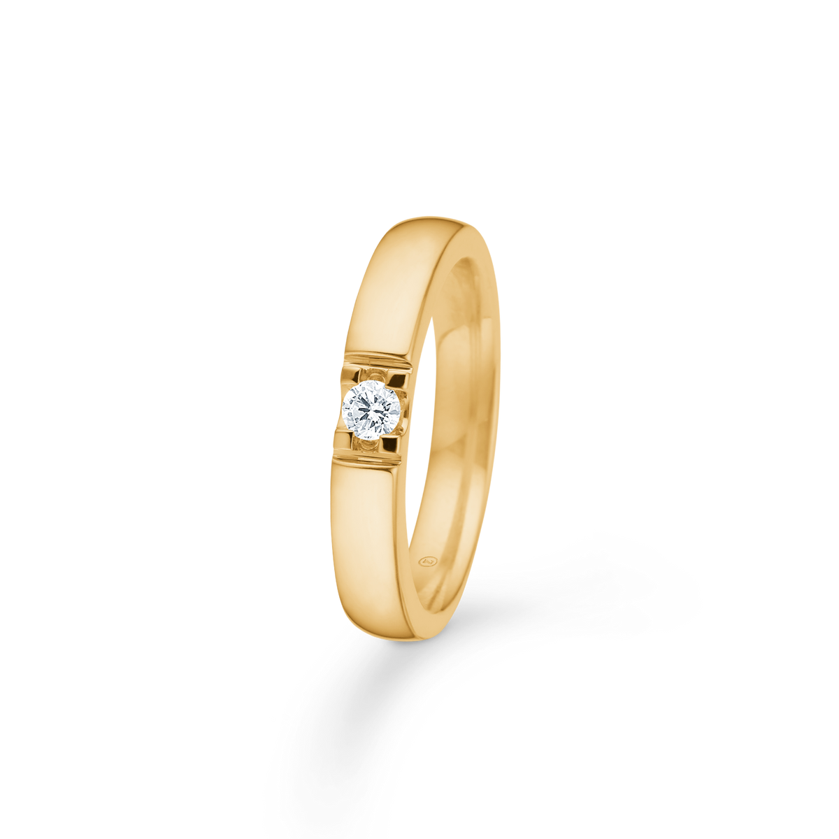 OPHELIA ring, 14 kt. rødguld med 1 x 0,09 ct.