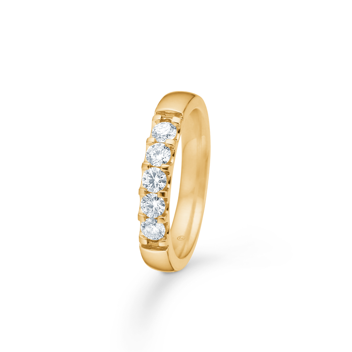 OPHELIA ring, 14 kt. rødguld med 5 x 0,09 ct.
