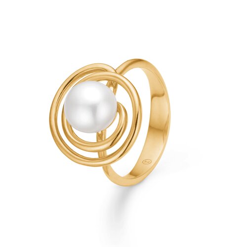 SWIRL W. PEARL ring