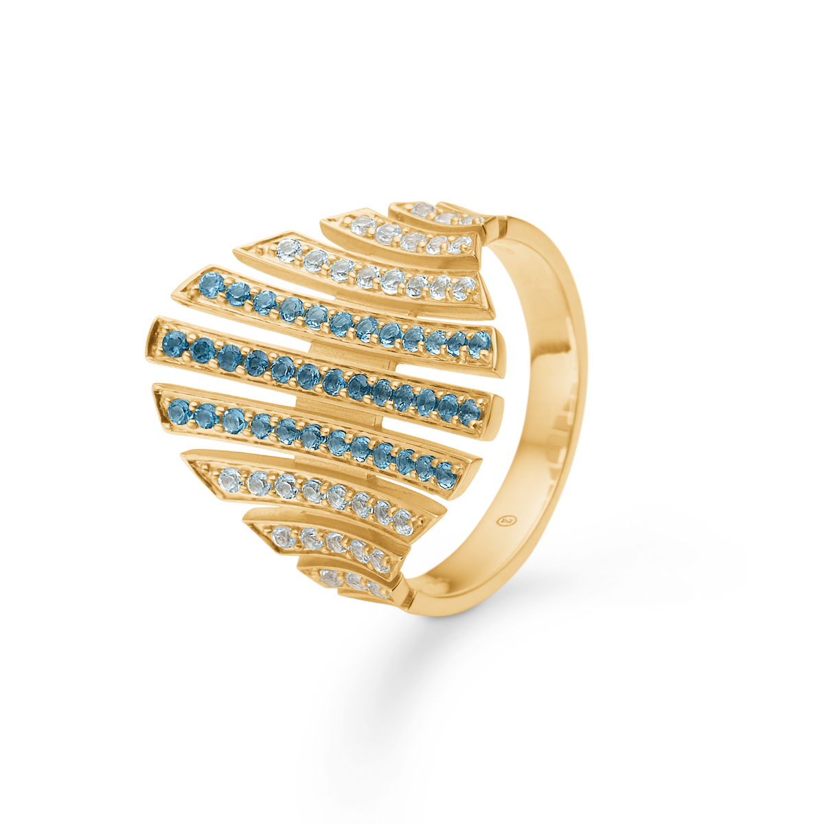 SKYLIGHT ring, 14 kt. rødguld