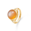 PANTHEON ring m/ 0,06 ct og peach månesten