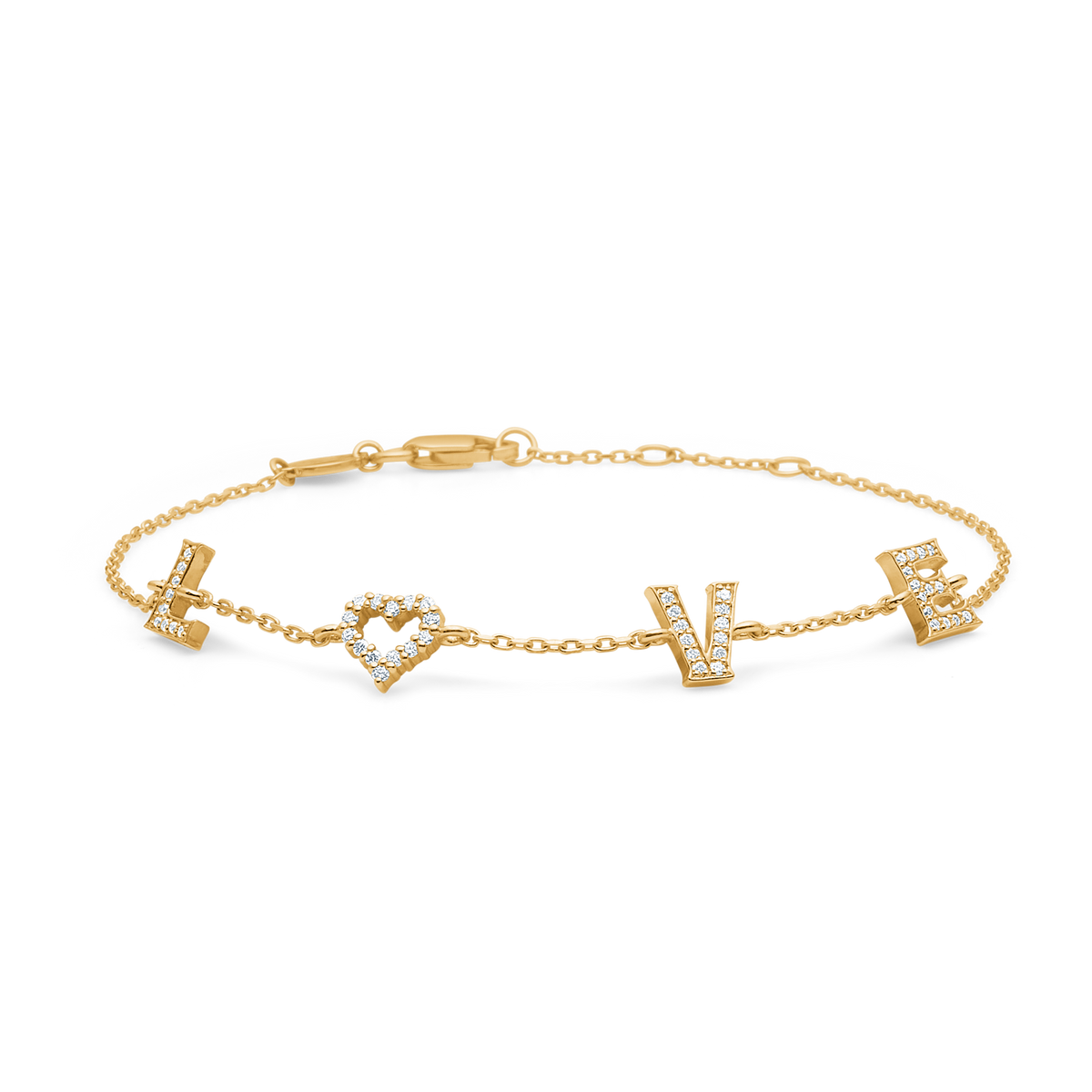 TENDER LOVE armlænke, 14 kt. rødguld med brillanter