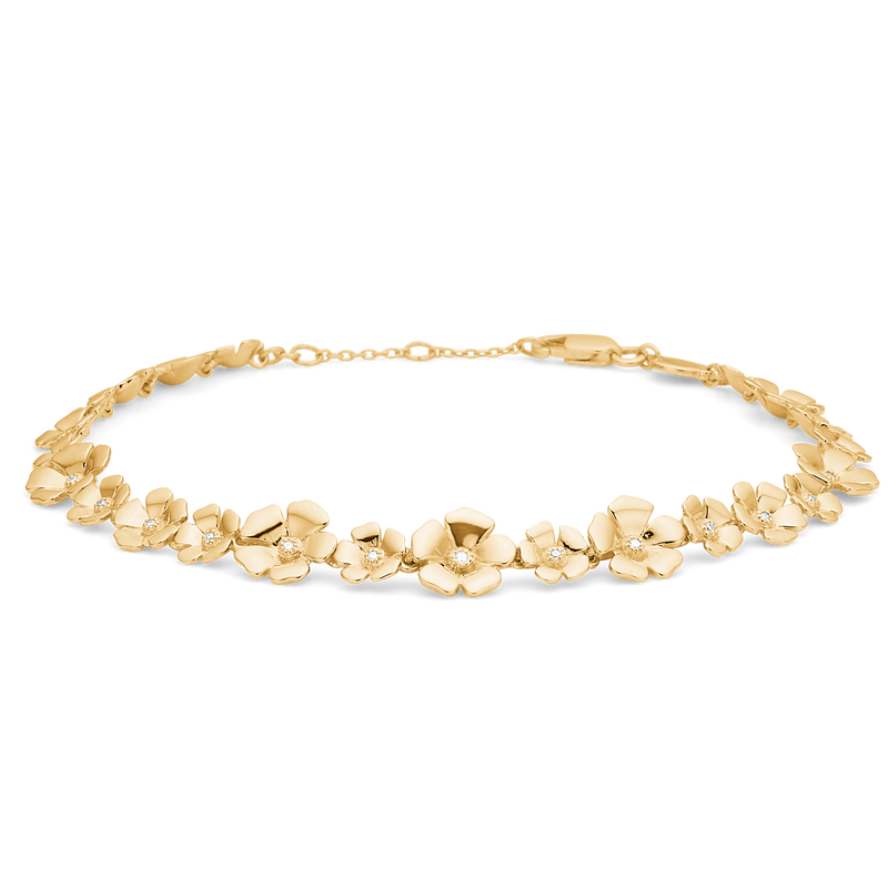 FLEUR armlænke, 14 kt. rødguld