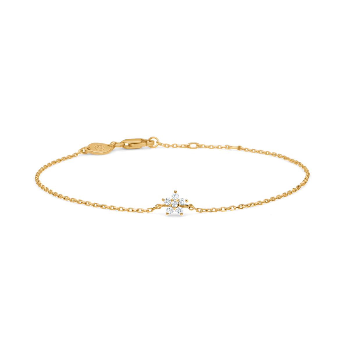 CÉLESTE armlænke, 14 kt. rødguld med brillanter