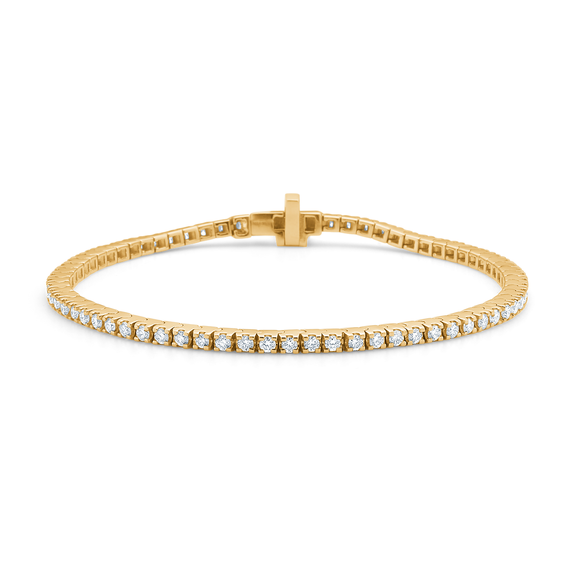 TENNIS armlænke, 14 kt. rødguld med 1,50 ct. brillanter