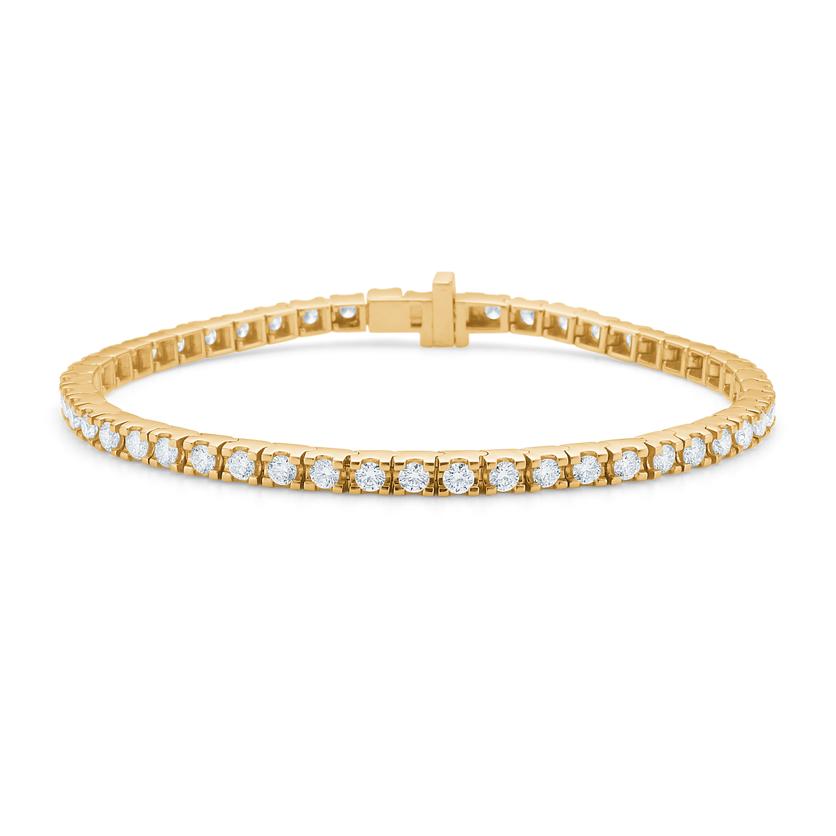 TENNIS armlænke, 14 kt. rødguld med 2,50 ct. brillanter