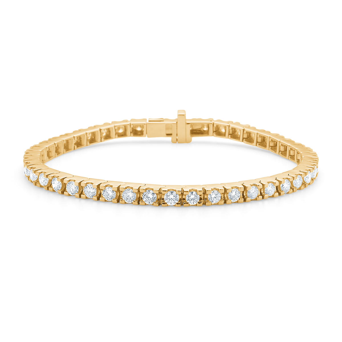 TENNIS armlænke, 14 kt. rødguld med 3,50 ct. brillanter