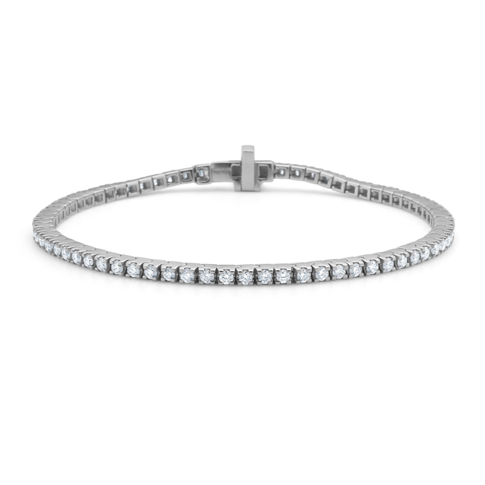 TENNIS armlænke, 14 kt. hvidguld med 1,50 ct. brillanter