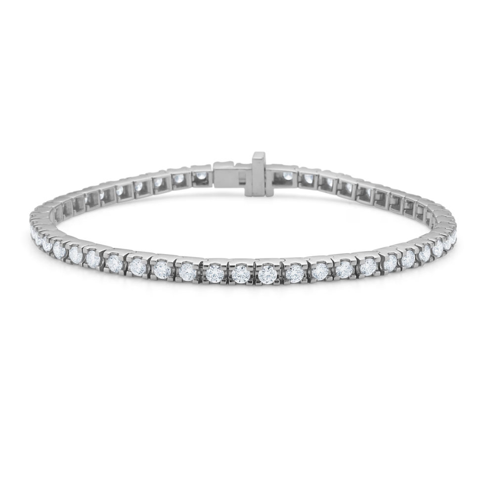 TENNIS armlænke, 14 kt. hvidguld med 2,50 ct. brillanter