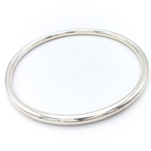Sølv armring, rund tråd, 4 mm