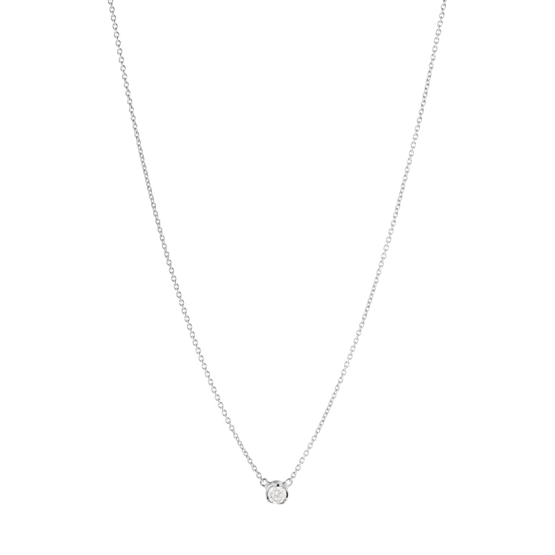 SIGNATURE DIAMOND halskæde, m/ 0.10 ct i hvidguld