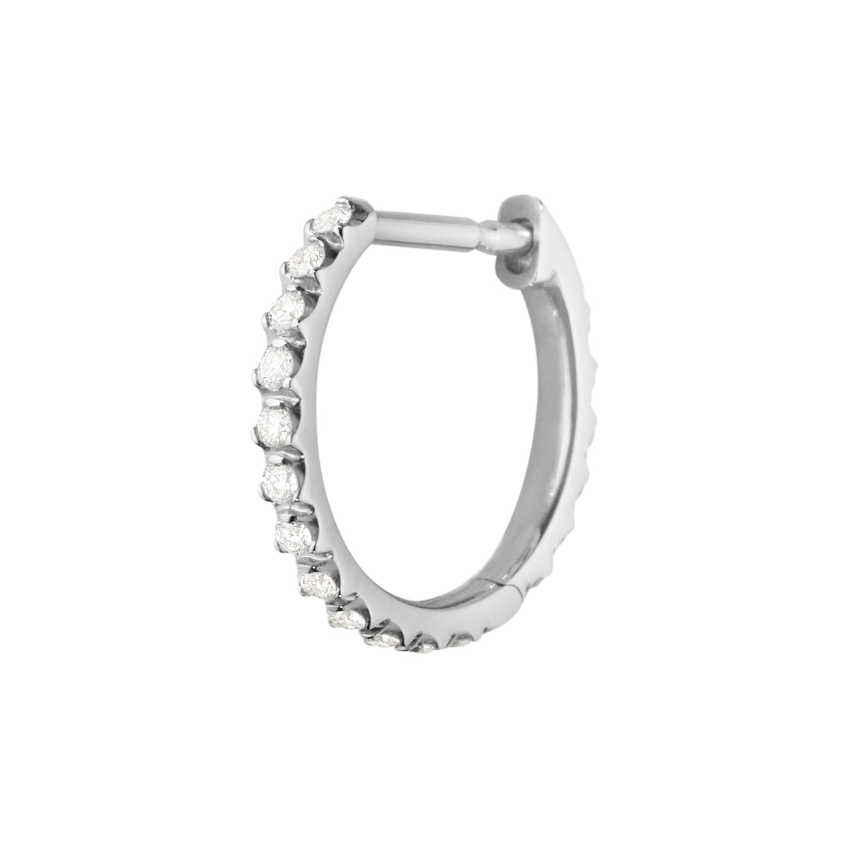 SIGNATURE DIAMOND creol, m/ 0.10 ct i hvidguld