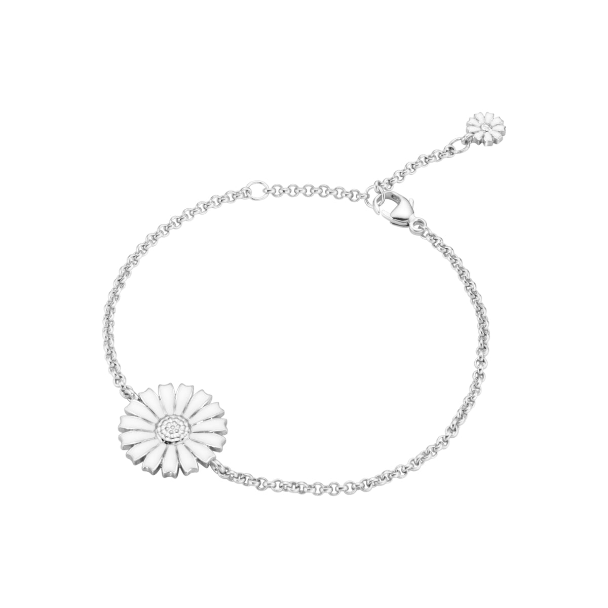DAISY sølv armlænke m/ 15 mm margerit