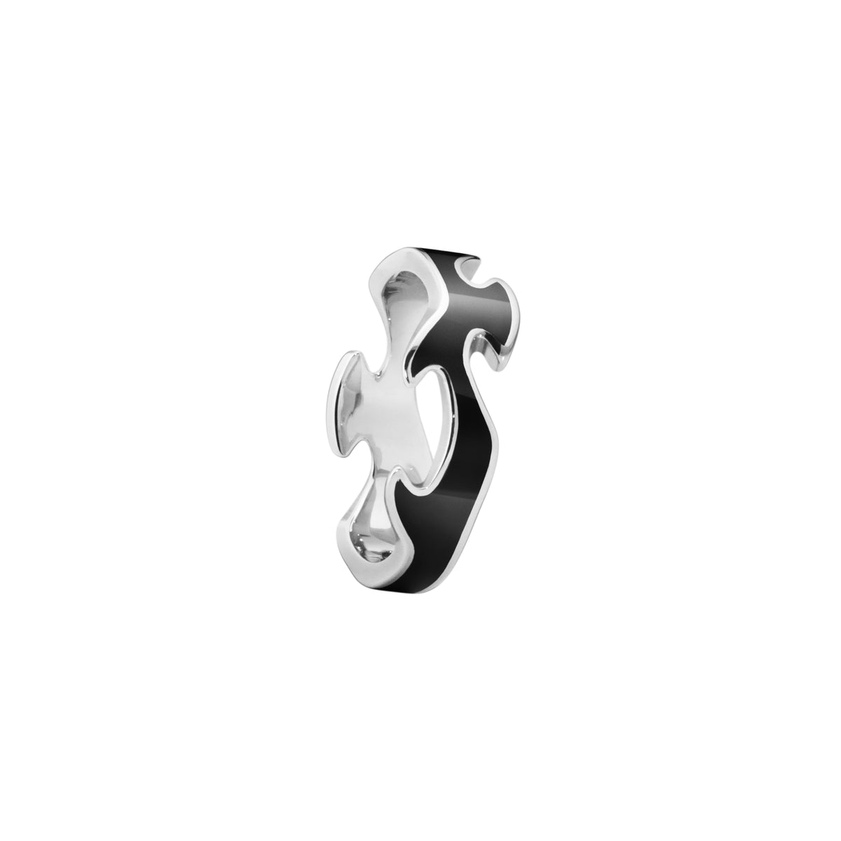 FUSION ring midt, sort HyCeram