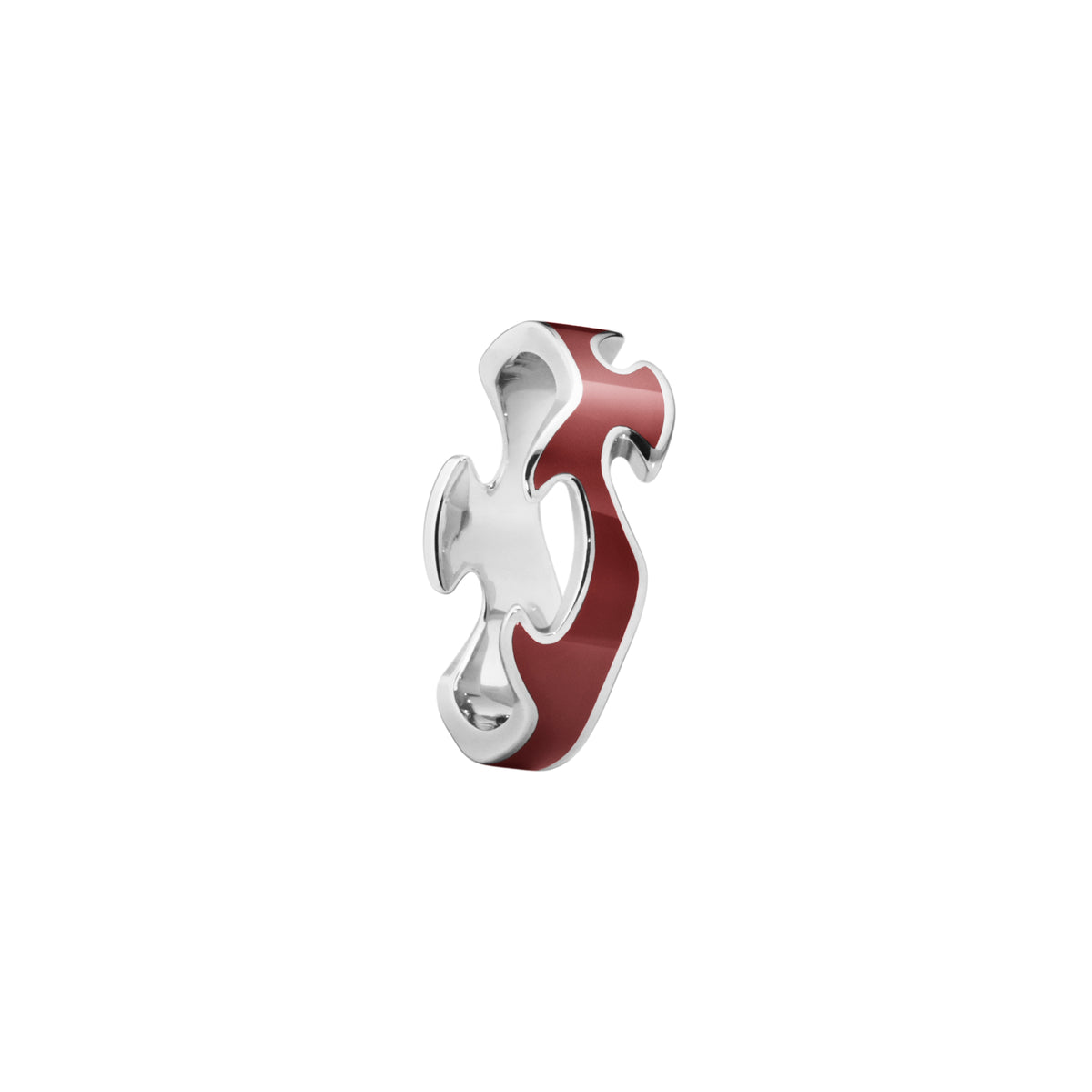 FUSION ring midt, rød HyCeram