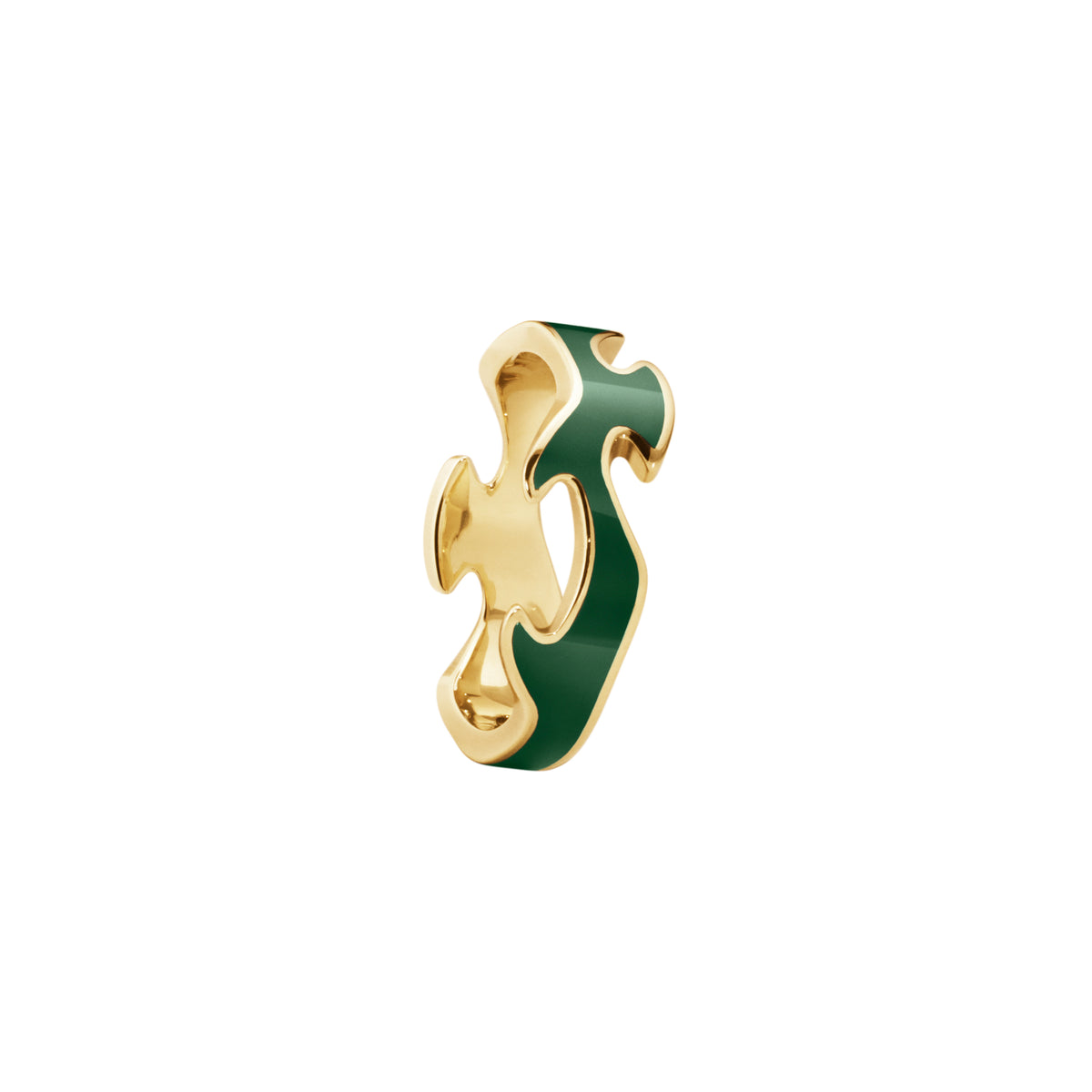 FUSION ring midt, grøn HyCeram