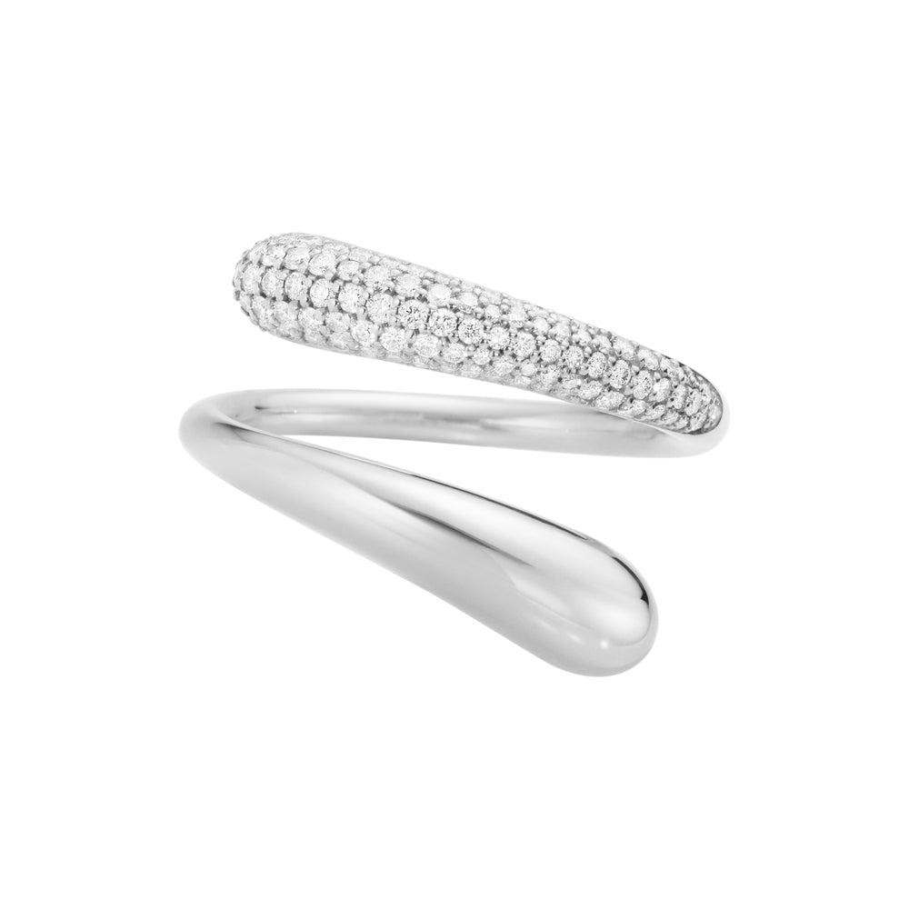 MERCY ring, rhodineret sølv med brillanter