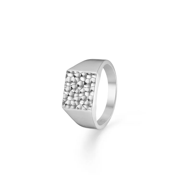 HAMMERED ring, sølv